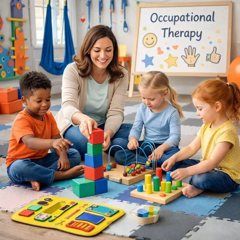Children participating in occupational therapy.
